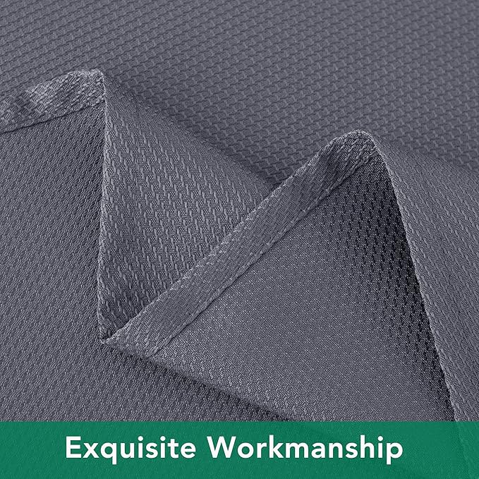 Biscaynebay Textured Fabric Square Tablecloths 60x60 Inch, Dark Grey Water Resistant Table Cloth Small Card Folding Table Covers Linen for Dining, Kitchen, Wedding and Parties etc. Machine Washable