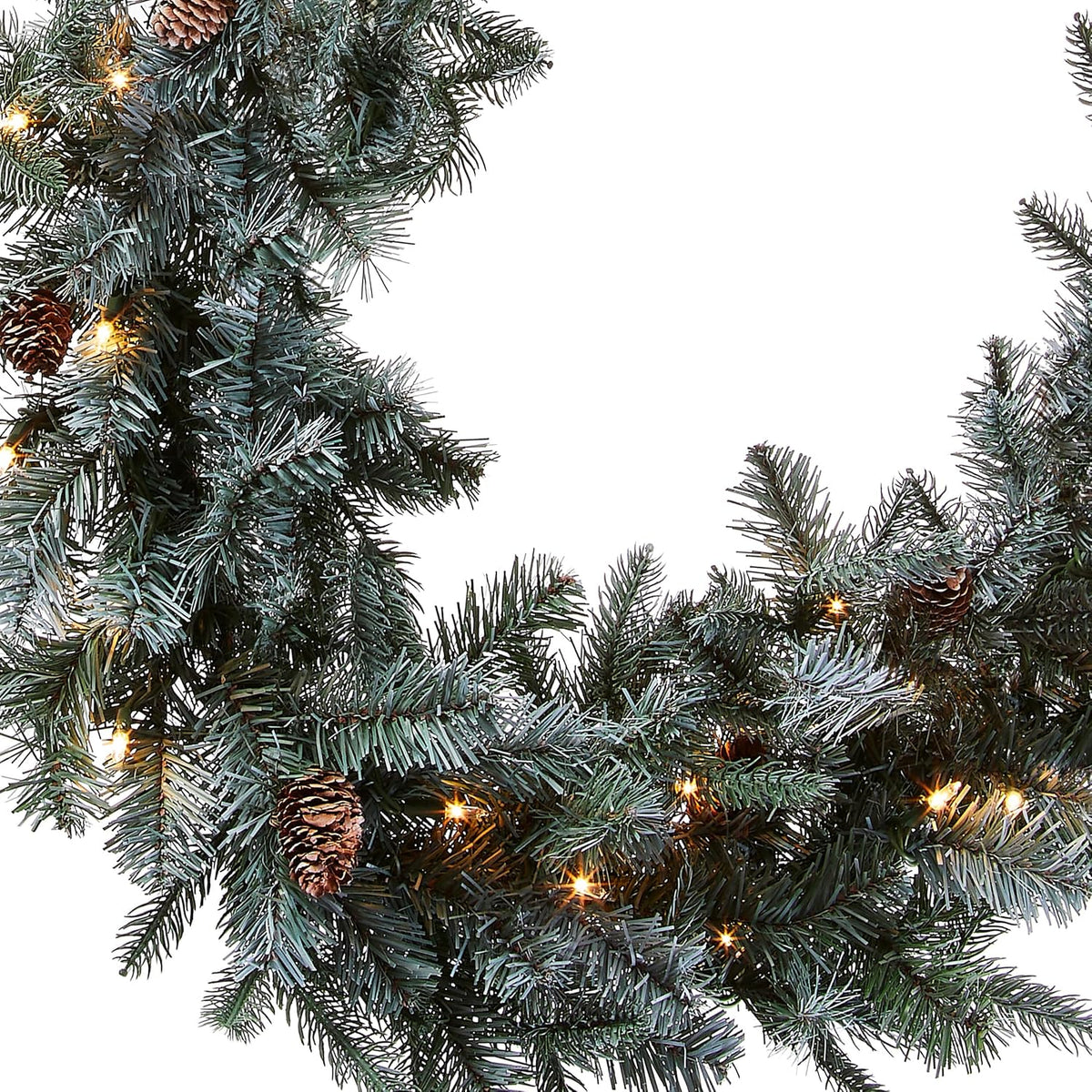 national tree company 9ft pre-lit arctic spruce christmas shown in use