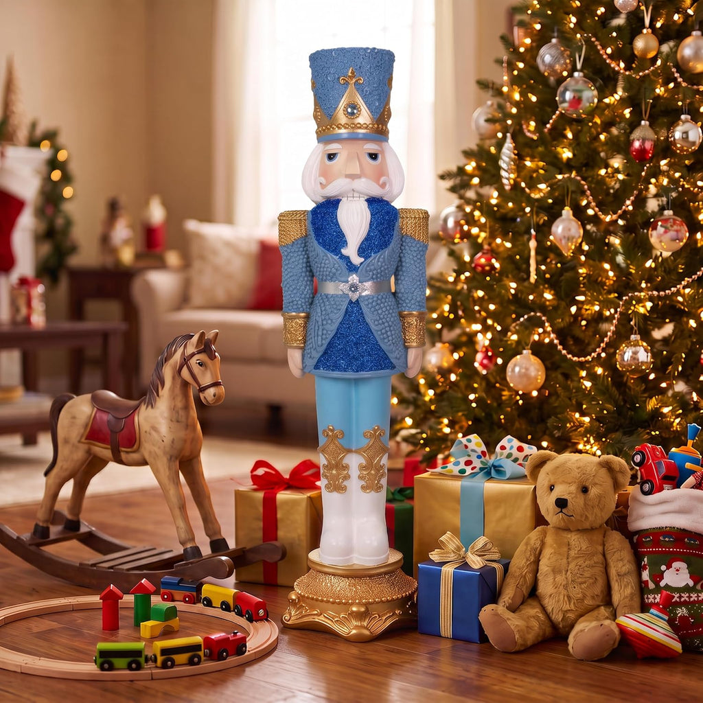 sunnydaze kenneth the princely 3ft nutcracker statue, christmas, view 9