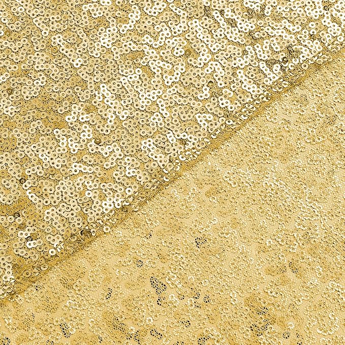 Sugargirl Gold Sequin Backdrop Curtain 4 Panels 2FTx8FT Glitter Gold Background Drapes Sparkle Photography Backdrop for Party Wedding Birthday Wall Decoration