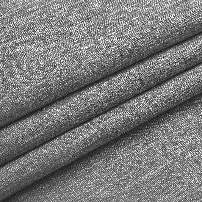 Vision Home Gray Pinch Pleated Semi Sheer Curtains Textured Light Filtering Window Curtains 95 inch for Living Room Bedroom Rayon Blended Charcoal Grey Pinch Pleat Drapes with Hooks 2 Panels 40"Wx95"L
