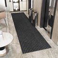 Ottomanson 2'7" x 49' Hallway Runner with Scraper Pile - Extra Durable Non-Slip Rug Mat for Indoor & Outdoor Use - Ideal for Kitchen, Entryway & Garage - High-Traffic Carpet, Black
