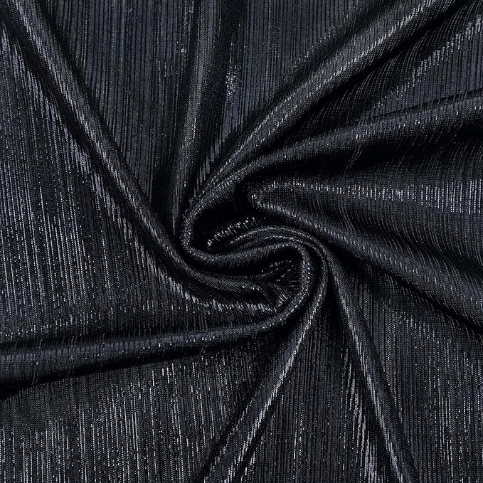 Black Backdrop for Parties 4 Panels 4.8x8FT Sequin Curtains Backdrop Drapes Giltter Photo Photography for Wedding Bridal Baby Shower Graduation