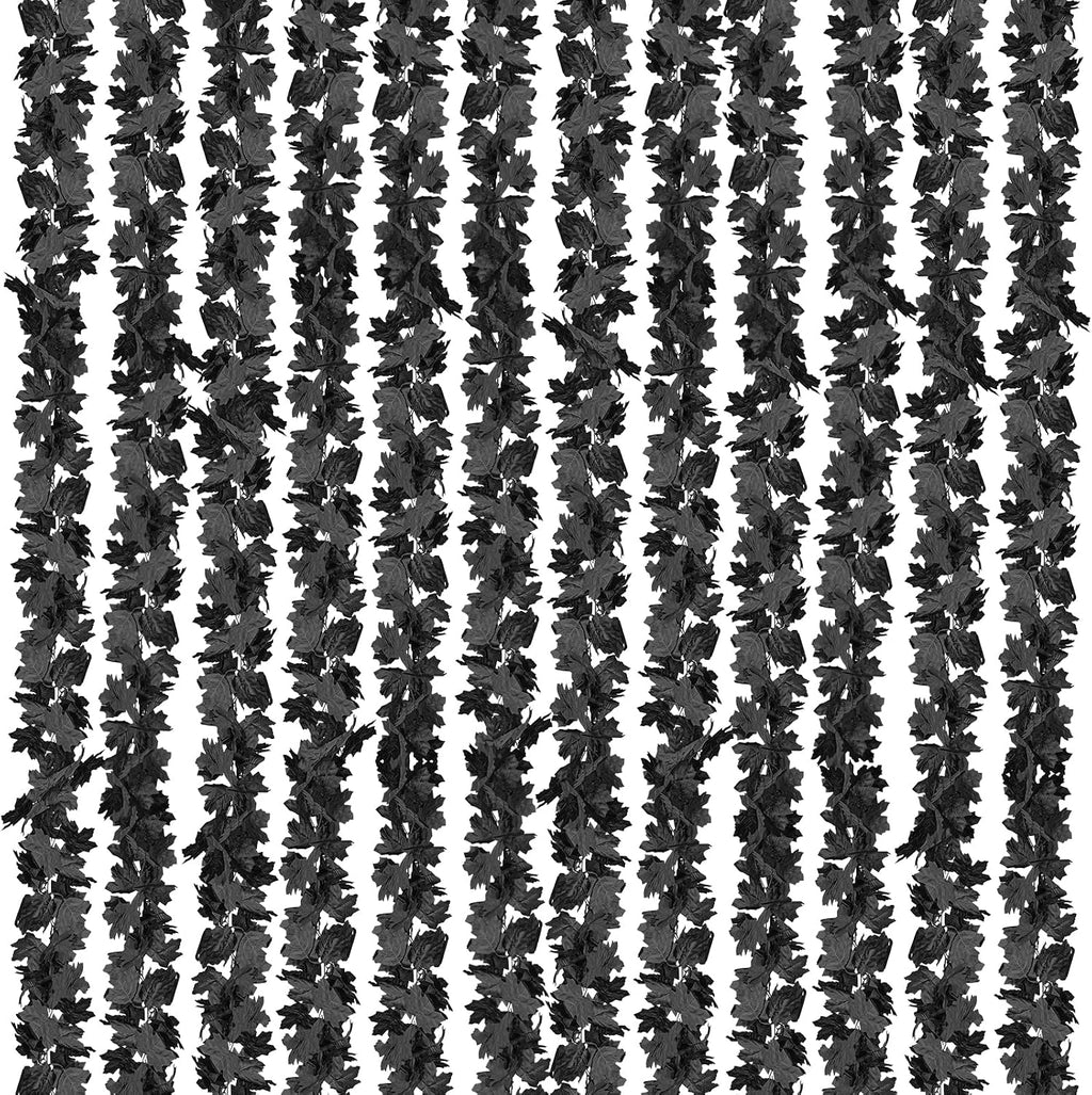 cqure black maple leaf garland, 12pcs halloween garland, main product view