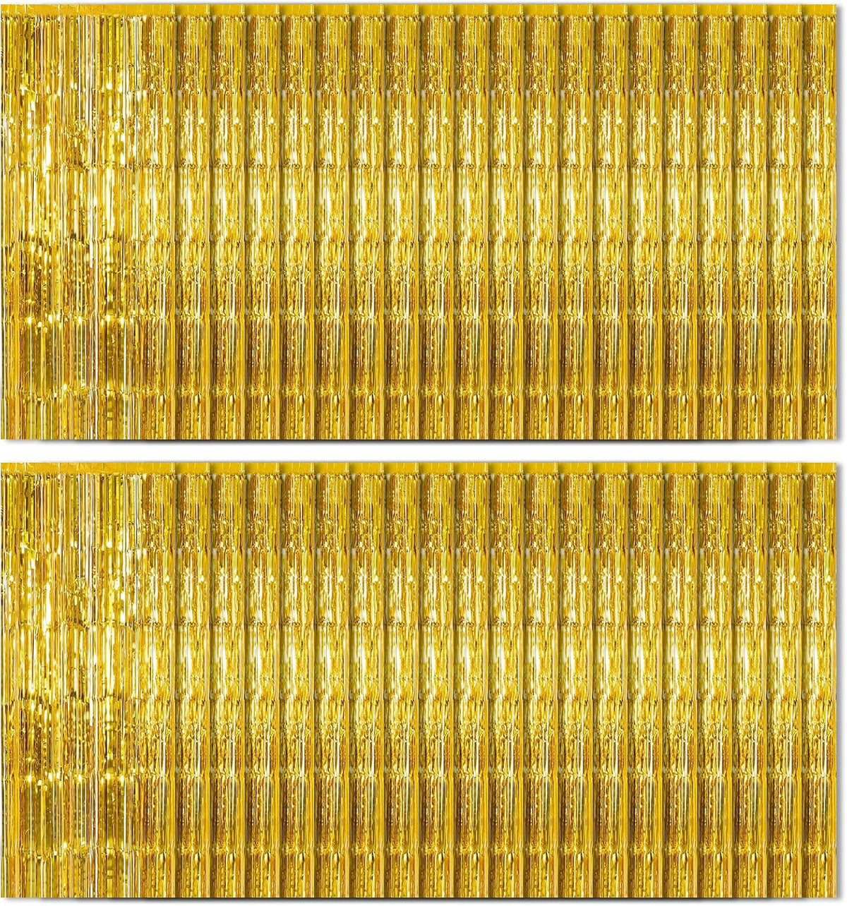 40 Pack Gold Foil Curtain Backdrop Metallic Tinsel Foil Fringe Curtains Photo...