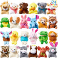 JOYIN 24 Pack Mini Animal Plush Toy Assortment (24 Units 3" Each), Animals Keychain Decoration for Kids, Small Stuffed Animal Bulk for Kids, Carnival Prizes, School Gifts, Party Favor Goodie Bags