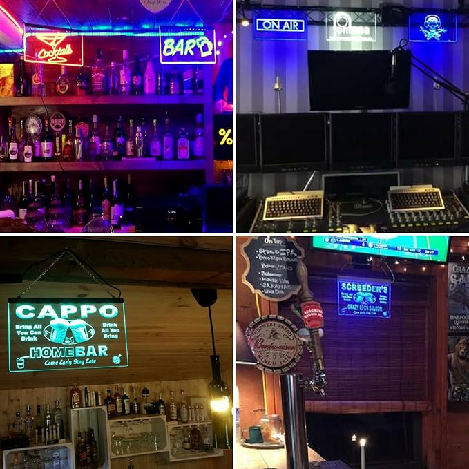 ADVPRO Personalized Your Name Custom Home Bar Beer Established Year Single Color LED Neon Sign 16 x 12 Inches st4s43-p11-tm-b