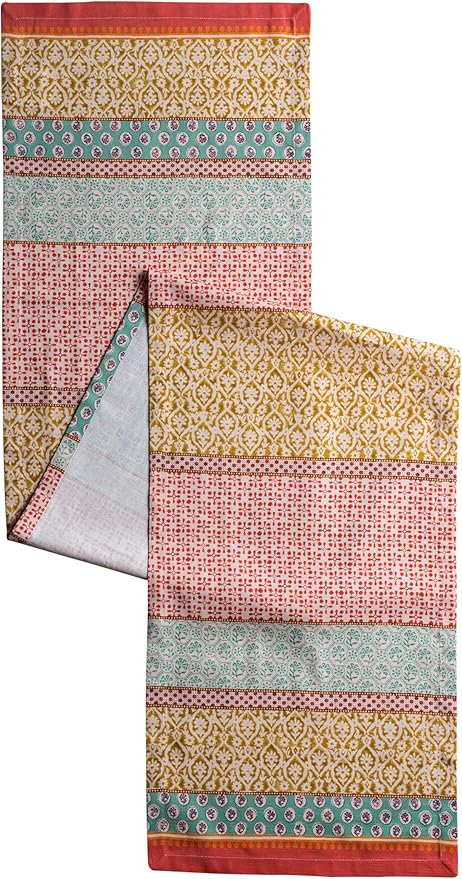 Maison d' Hermine Table Runner 100% Cotton Single Layer Table Runners 72 inches Long Decorative for Home Kitchen Dining Party Baby Shower Wedding Bridal Shower Spring Summer (Provence, 14.50" x 72")