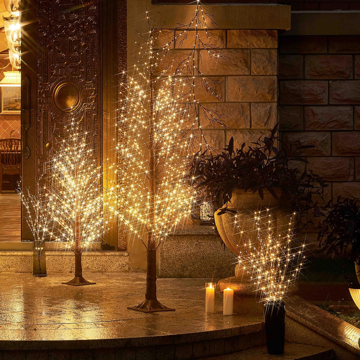 hairui lighted brown garland 6ft 120 led fairy, package contents