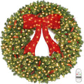 shareconn 48inch large artificial prelit christmas wreath for, main product view