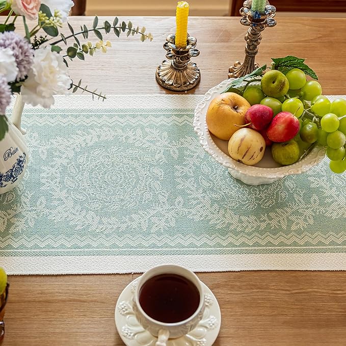 Table Runners 107 Inches,Waterproof Boho Table Runner with Tassel Fringe,Table Runner for Party Coffee Table