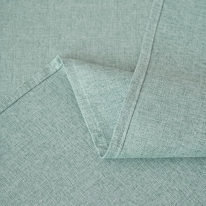 NLMUVW Sage Green Linen Tablecloth Rectangle, Rustic Textured Table Cloth Water Resistant Farmhouse Table Cover for Kitchen Dining Party Coffee, 54x108 Inch