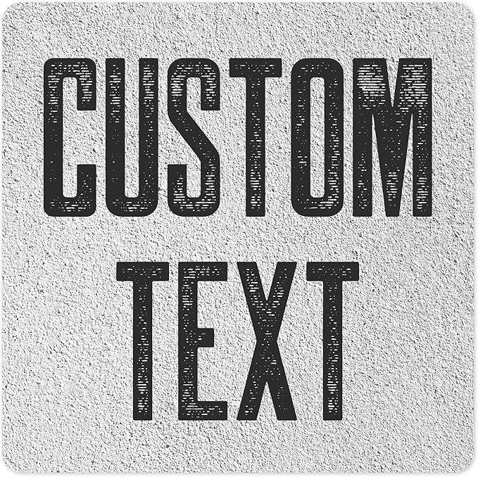 Custom Sign, Custom Street Sign, 11 Font Colors, 13 Font Styles, 4 Hole Options, 22 Sizes, 12x12 Inches, Rust Free DiBound, Fade Resistant, Made in USA by My Sign Center (Concrete)