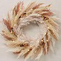 decorbyhannah 24'' neutral fall pampas wreath with lights, main product view