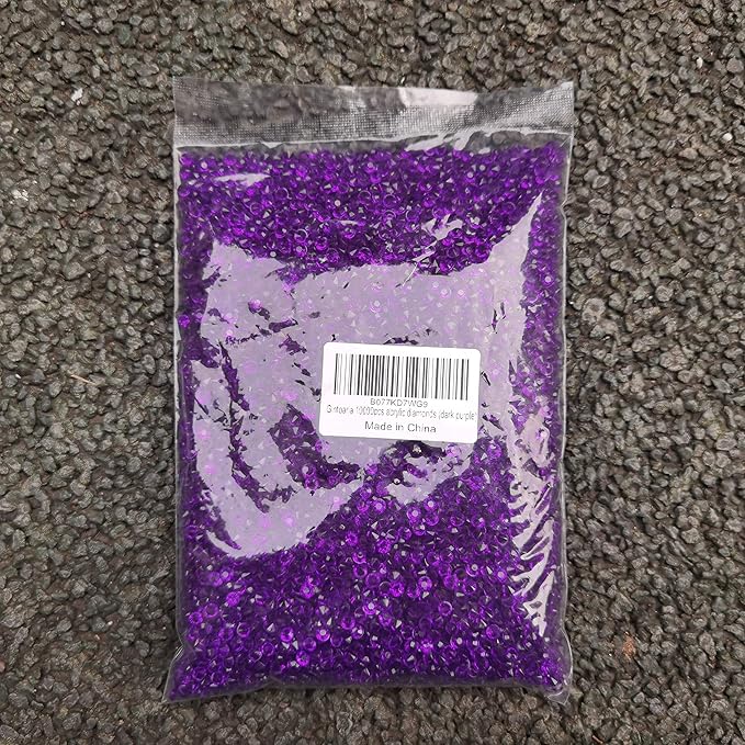 10000 pcs/Pack Wedding Table Scatter Confetti Crystals Acrylic Diamonds Vase Fillers 4.5 mm Rhinestones for Wedding, Bridal Shower, Vase Beads Decorations (Dark Purple)