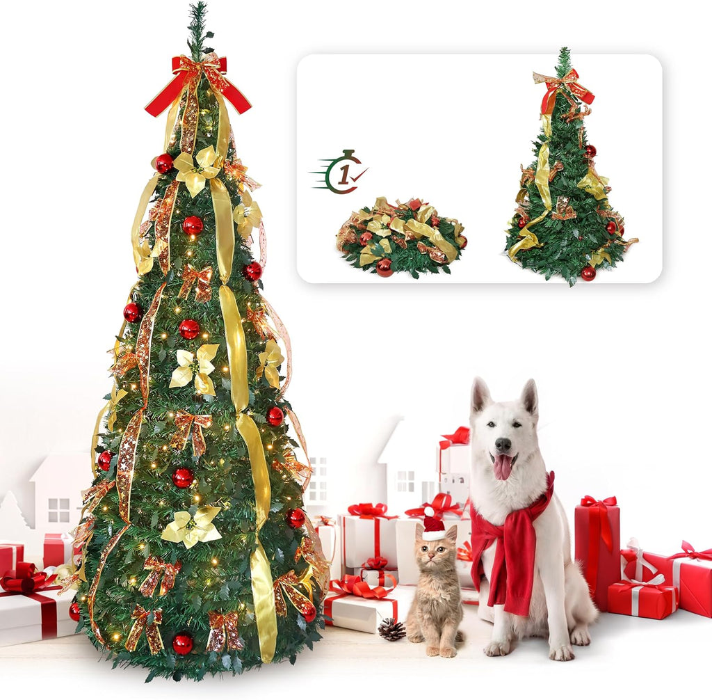 caphaus 6ft pop up christmas tree with 300, main product view