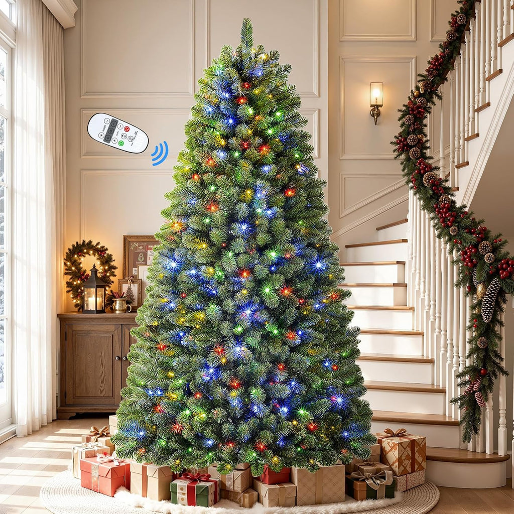 7ft artificial prelit classic christmas tree with remote, main product view
