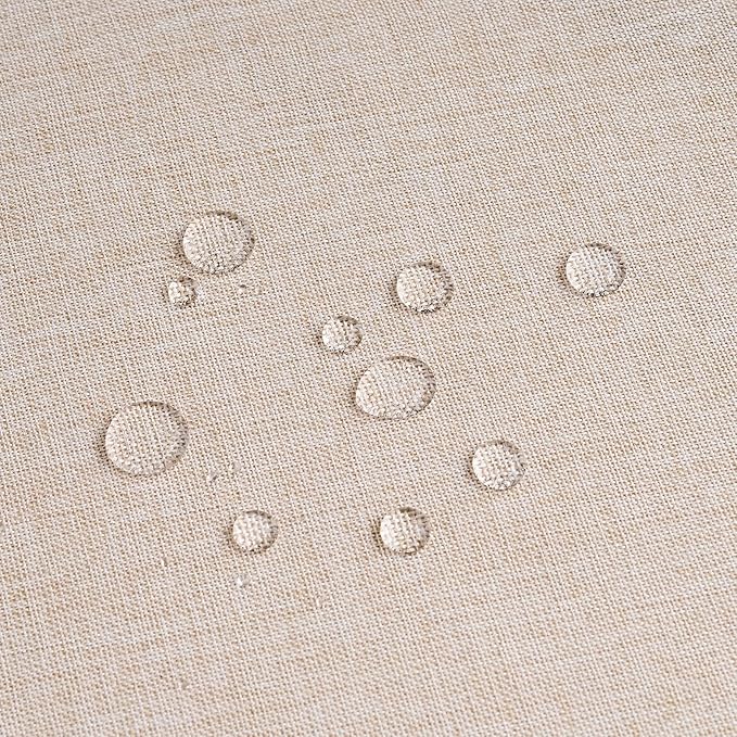 NLMUVW Square Linen Tablecloth 54x54 Inch, Rustic Textured Table Cloth Water Resistant Farmhouse Table Cover for Kitchen Dining Party Coffee