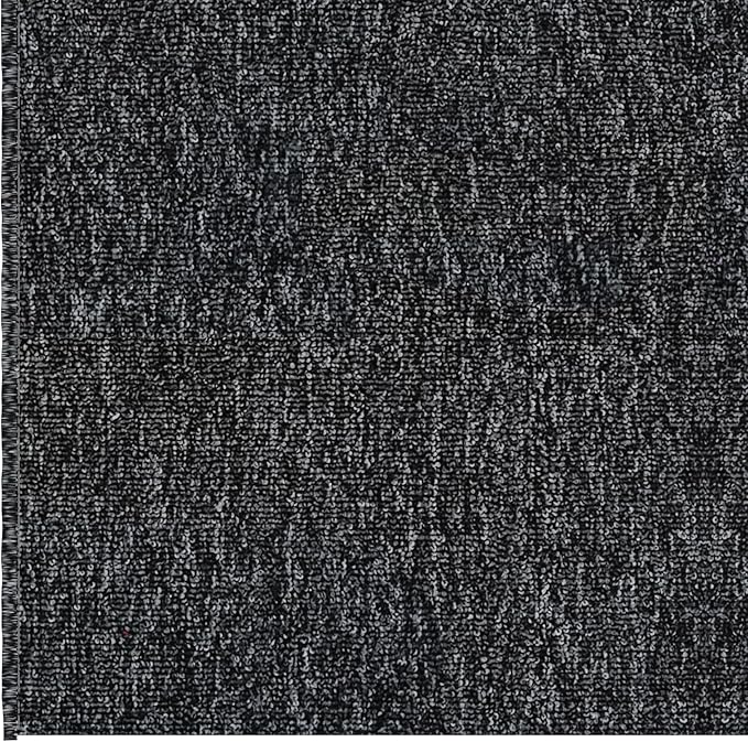 Ottomanson 2'7" x 24' Ultra-Thin Hallway Runner Rug - Durable Non-Slip Carpet for High-Traffic Areas - Fits Under Doors for Seamless Entry - Ideal for Kitchen, Entryway, Bedroom & Living Room, Black