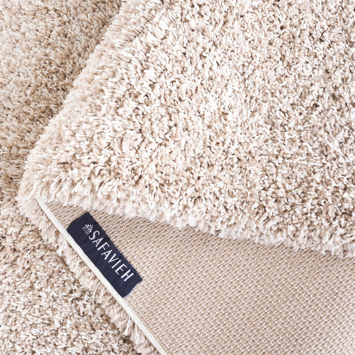 SAFAVIEH Area Rug 8x10 - California Shag Collection - Large - Beige, Non-Shed...