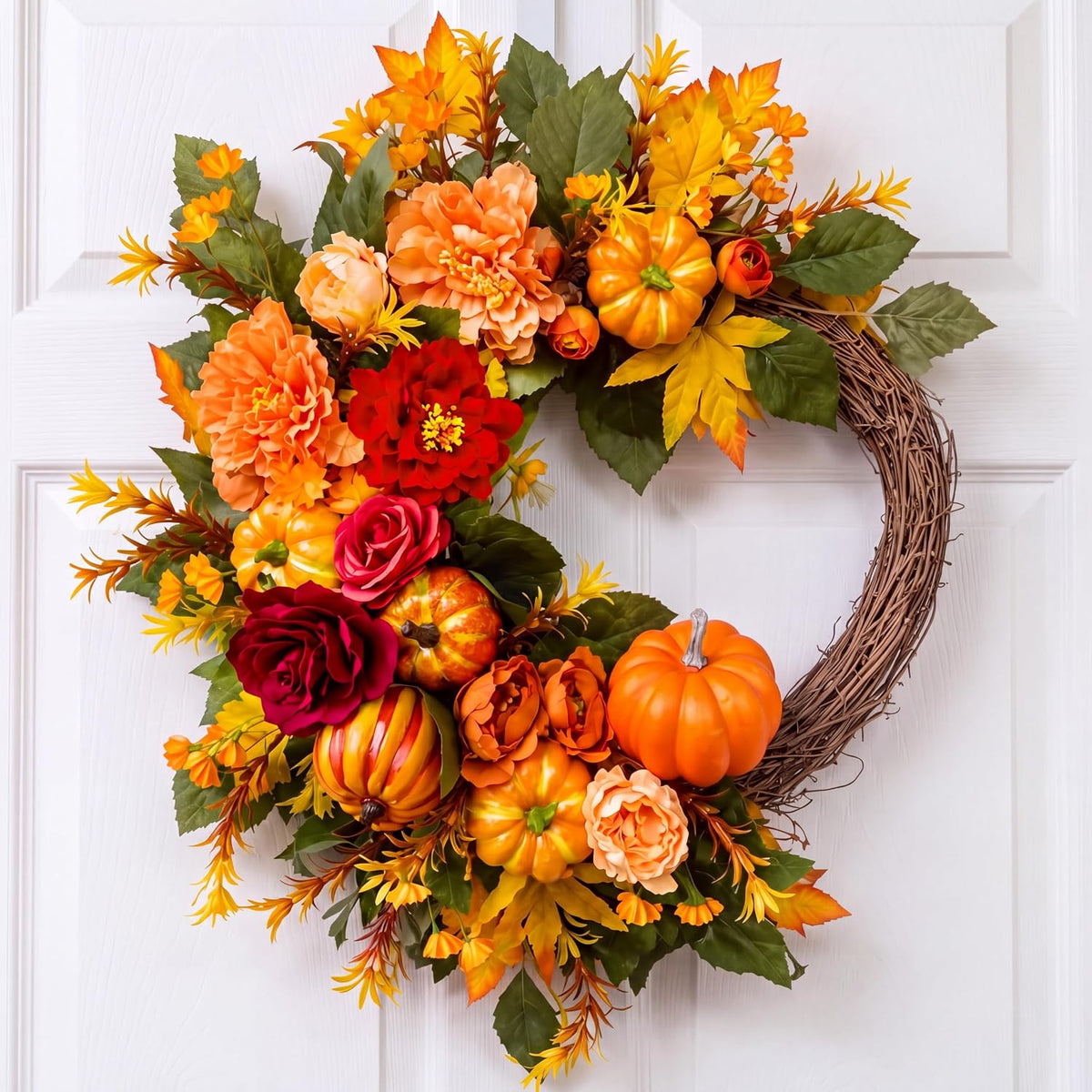 suncalla fall wreath for front door 20" autumn, main product view