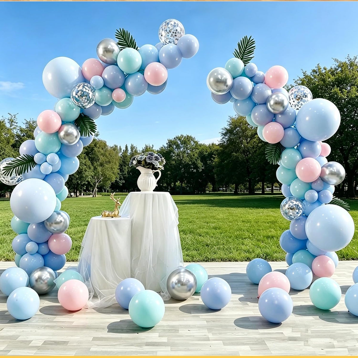 balloon arch kit,adjustable 8.2ft & 6ft half balloon, package contents