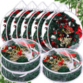 shappy 8 piece clear christmas wreath storage container, main product view