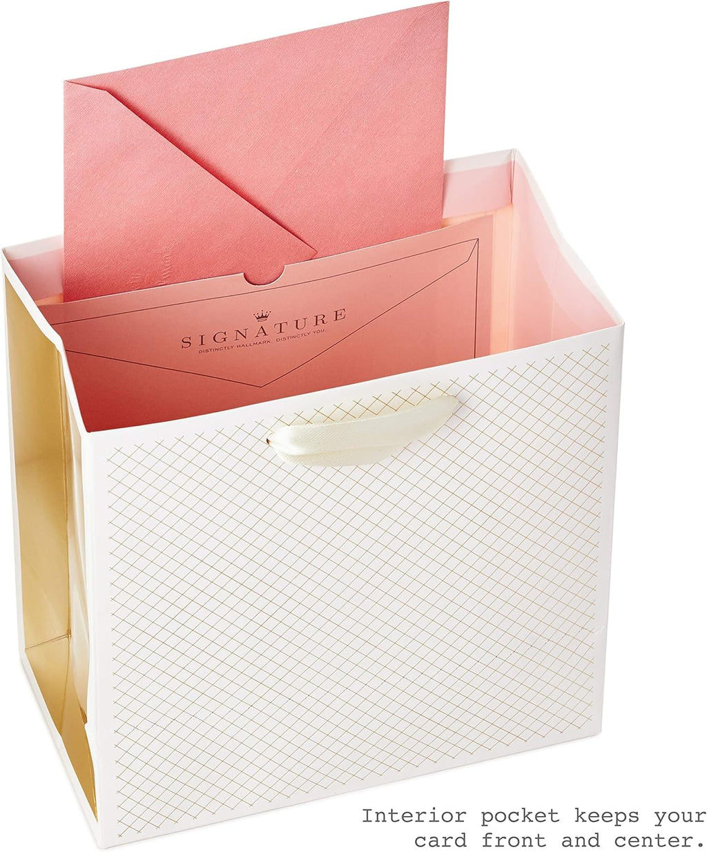Hallmark Signature 7" Medium Birthday Gift Bag with Tissue Paper (Pink Flowers)