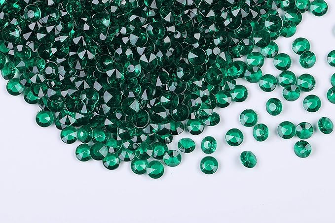 2000pcs Platic Acrylic Gems Fake Acrylic Diamonds Vase filler Beads Faux Diamond Crystals Jewels For Makeup brushes holder Table Scatter Confetti Party Arts Crafts Birthday Wedding Decor