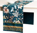 Maison d' Hermine Table Runner 100% Cotton Double Layer Table Runners 72 inches Long for Thanksgiving Christmas Decorations Home Kitchen Dining Party Wedding (Luxury Loft - Dark Teal, 14.5" x 72")