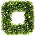 20 in boxwood wreath with white berries, all, main product view