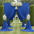 PartyVillage 10ft×15ft Royal Blue Backdrop Curtain for Wedding Parties, 2 Panels Wrinkle Free 15 FT Long Polyester Photo Backdrop Drapes Back Drop Cloth for Birthday Photography Background