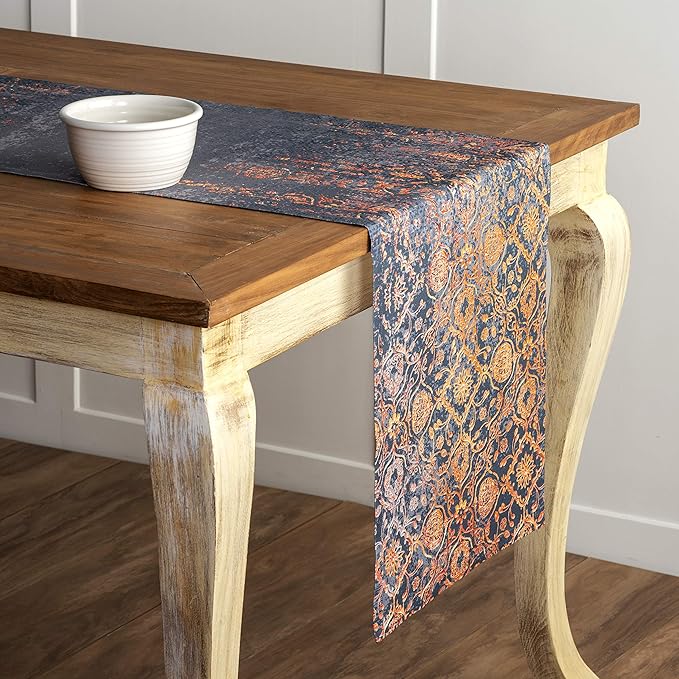 Maison d' Hermine Table Runner 100% Cotton Single Layer Table Runners 90 inches Long for Thanksgiving Christmas Decorations Home Kitchen Dining Party Wedding (Imperfection, 14.5" x 90")