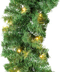 best choice products 9ft pre-lit battery powered christmas, main product view
