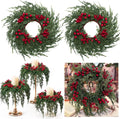 mini christmas cedar with berries wreaths 12" drop, main product view