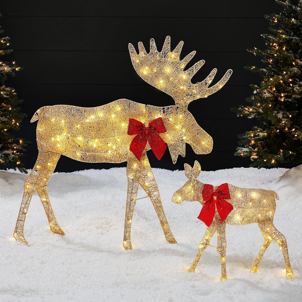 best choice products 2d moose family outdoor 2pc, main product view
