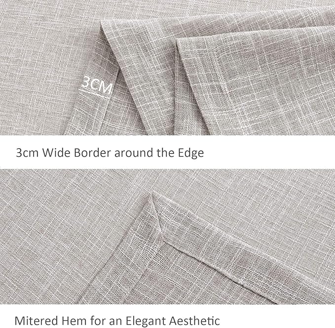 maxmill Flaxy Faux Linen Tablecloth with 2-Tone Slubby Yarn Textured Weaves Wrinkle Resistant Anti-Shrink Soft Table Cloth for Kitchen Dining Restaurant Tabletop Rectangle 60 x 120 Inch Linen