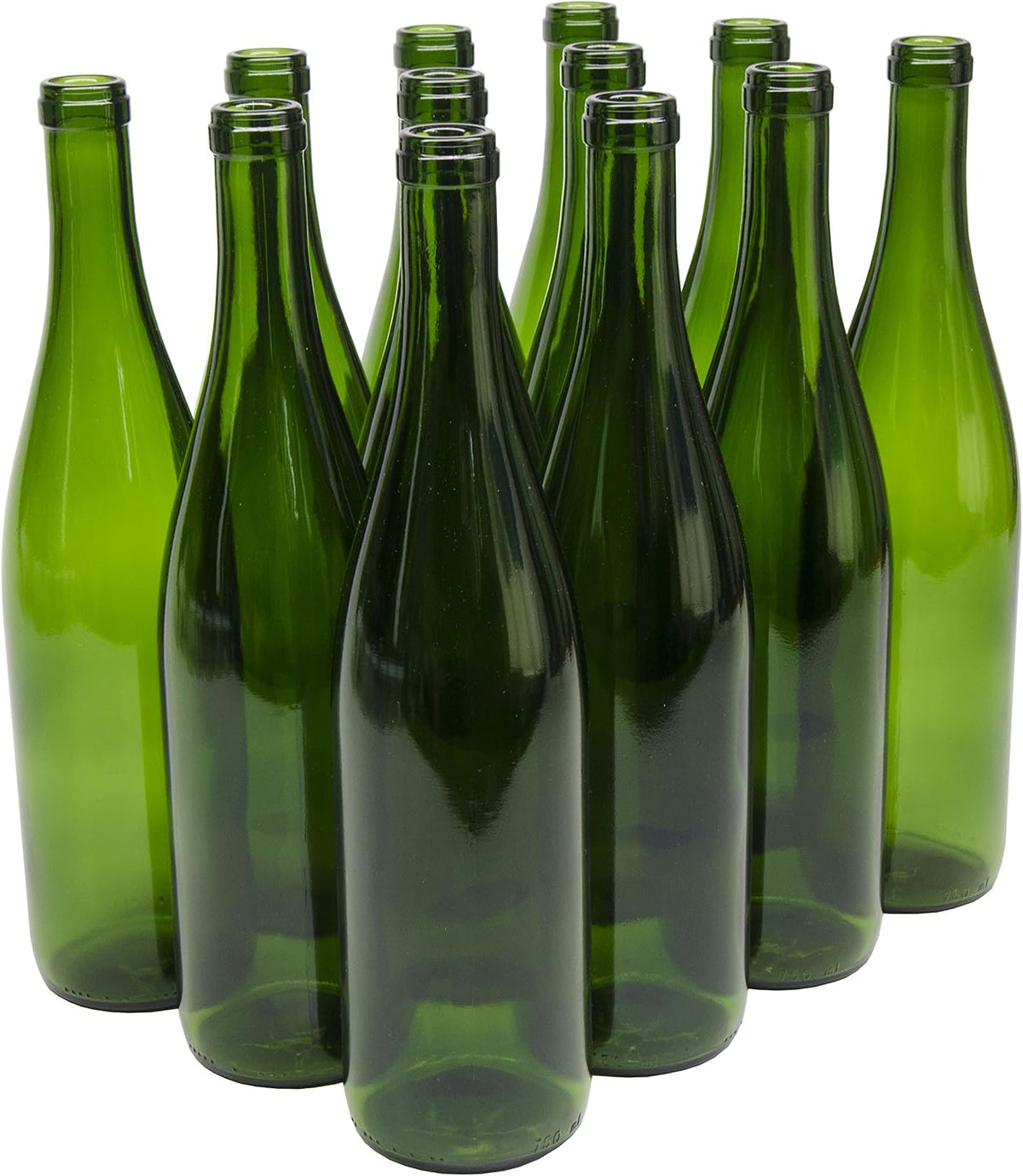 North Mountain Supply 750ml Glass California Hock Wine Bottle Flat-Bottomed C...