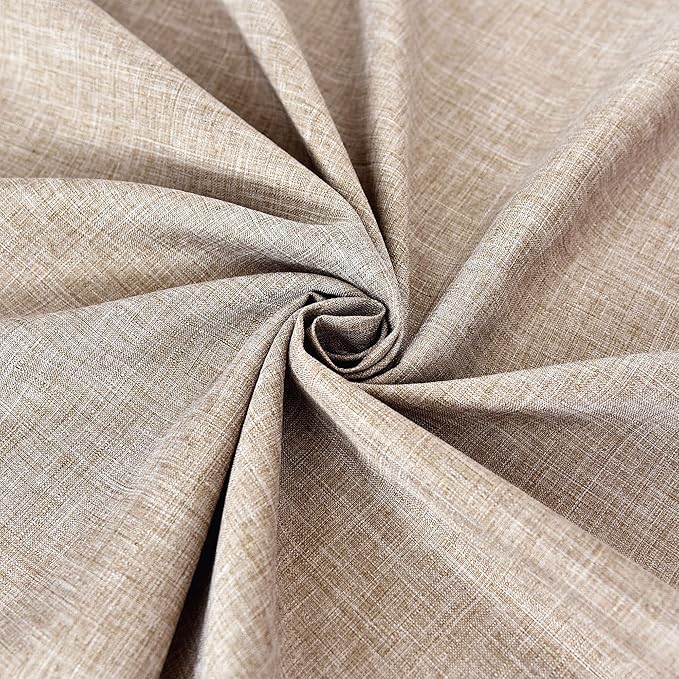Fitable Nature Faux Linen Tablecloths Rectangle 60 x 84 Inch - 2 Pack Neutral Table Clothes for 4-6 Foot Tables, Wrinkle-Proof Faux Burlap Table Cover for Dining, Farmhouse, Outdoor Picnic, Camping