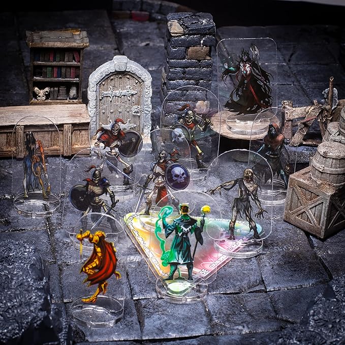 Arcknight Flat Plastic Miniatures: Underground; 62 Unique Subterranean-Themed Minis for DND 5e and Pathfinder; Affordable, Skinny Figurines for Dungeons and Dragons and Other Tabletop RPG Games
