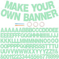 BEISHIDA 116 PCS Glitter Light Green DIY Letter Banner Kit Make Your Own Banner，Including 111 Letters and Numbers 3 Rope and 7 Threading Device,Customized for Birthday Graduation Wedding Party Decor