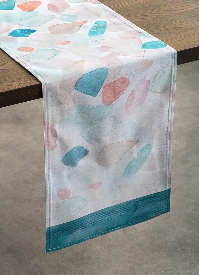 Maison d' Hermine Table Runner 100% Cotton Double Layer Table Runners 108 inches Long Decorative for Home Kitchen Dining Party Wedding Bridal Shower Spring Summer (Summer Picnic, 14.50" x 108")