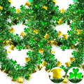 33 Ft Tinsel Garland St.Patrick's Day Decoration,Green Gold Leprechaun Hat Shamrocks Clover Metallic Streamers St.Patrick's Day Decorations for Home Outdoor Indoor Irish Party Supplies Decorations