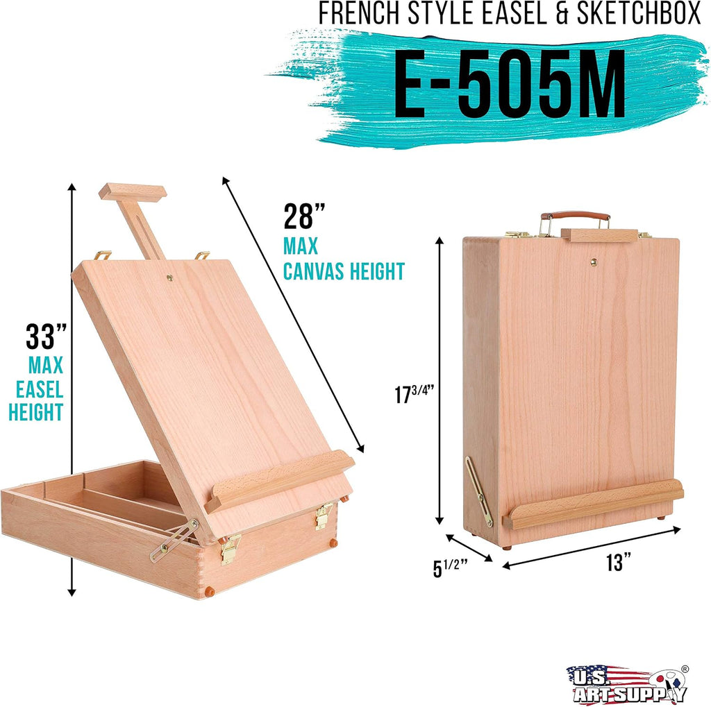 u.s. art supply newport large adjustable wood desktop shown in use