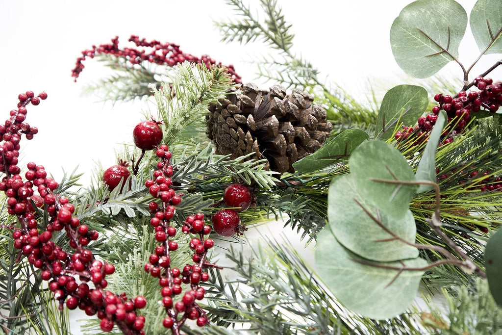 brighton pine christmas garland 72 inch shown in use