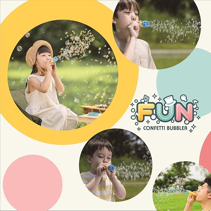 Uncle Bubble Eco Mini Bubble Blower - Plastic Reduction Version! Create Thousands of Mini Bubbles with Just One Breath! Perfect for Toddlers!