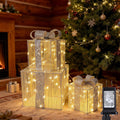 set of 3 christmas lighted gift boxes, main product view