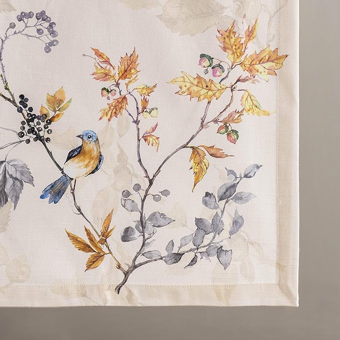 Maison d' Hermine Table Runner 100% Cotton Single Layer Table Runners 60 inches Long for Thanksgiving Christmas Decorations Home Kitchen Dining Party Wedding (Equinoxe - Beige, 14.5" x 60")