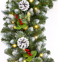 shareconn 2pcs 9ft prelit artificial christmas garland with, main product view