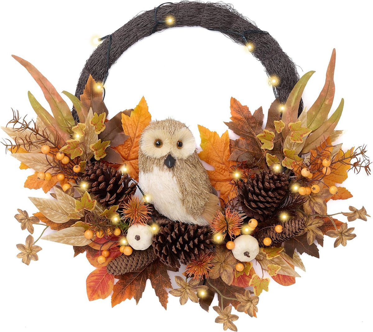 valery madelyn 24'' collapsible fall wreath for front, main product view